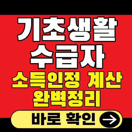 기초생활수급자 소득인정