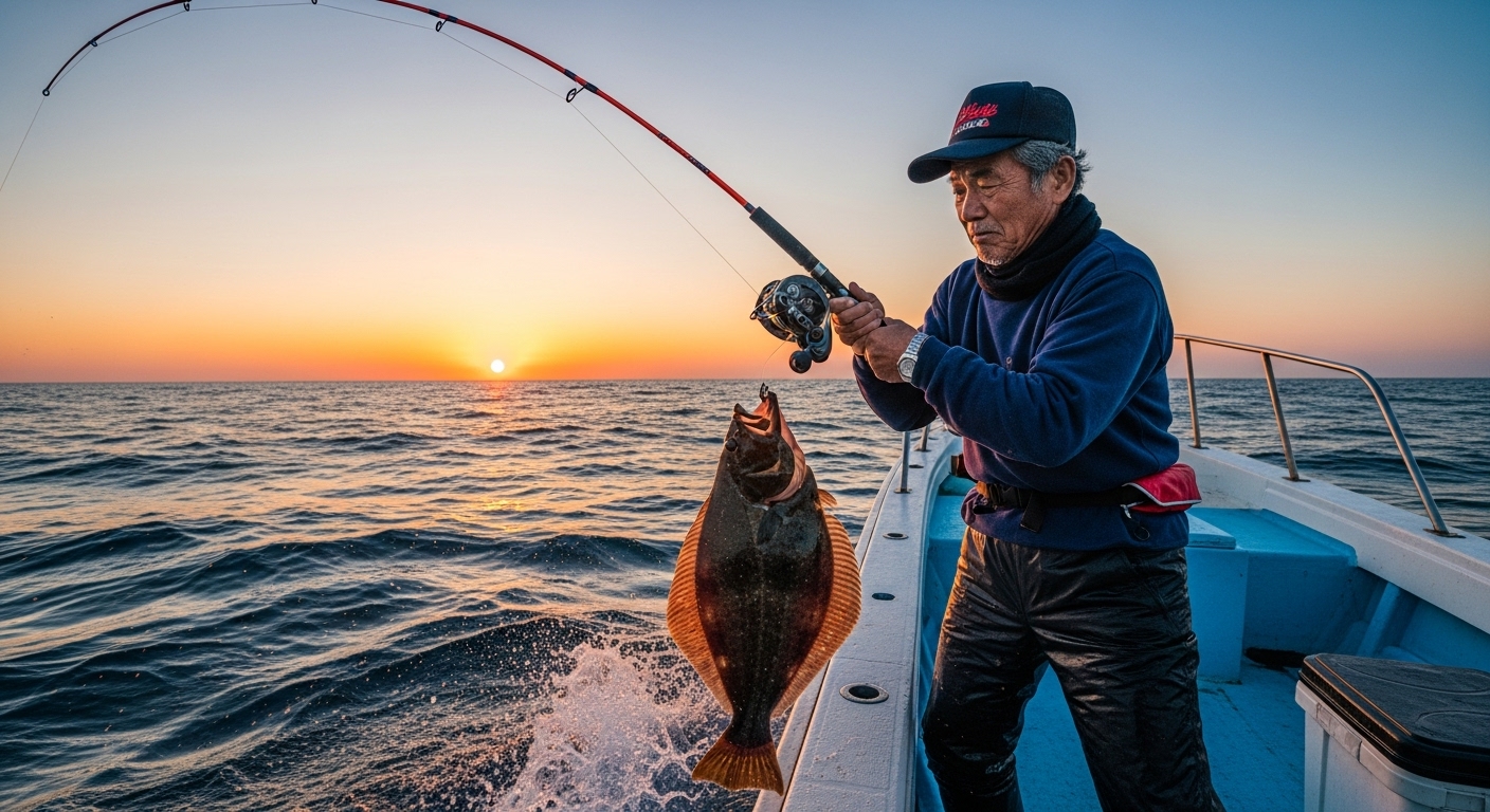 광어 낚시 사진