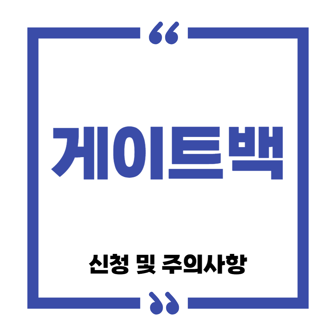 온라인면세점 캐리어 구매 시 게이트백 신청 방법과 주의사항