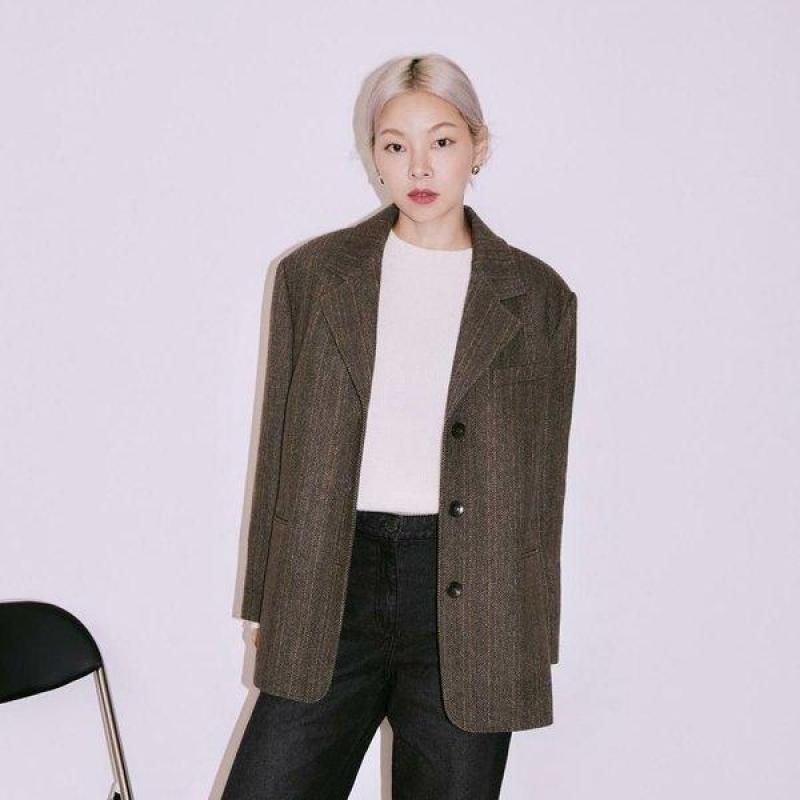 SI 씨 헤링본 오버핏 자켓 SHJAX2128