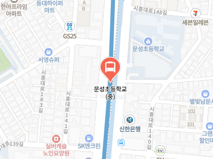 문성초등학교에서 인천공항 리무진 공항버스(6004번) 지도 위치