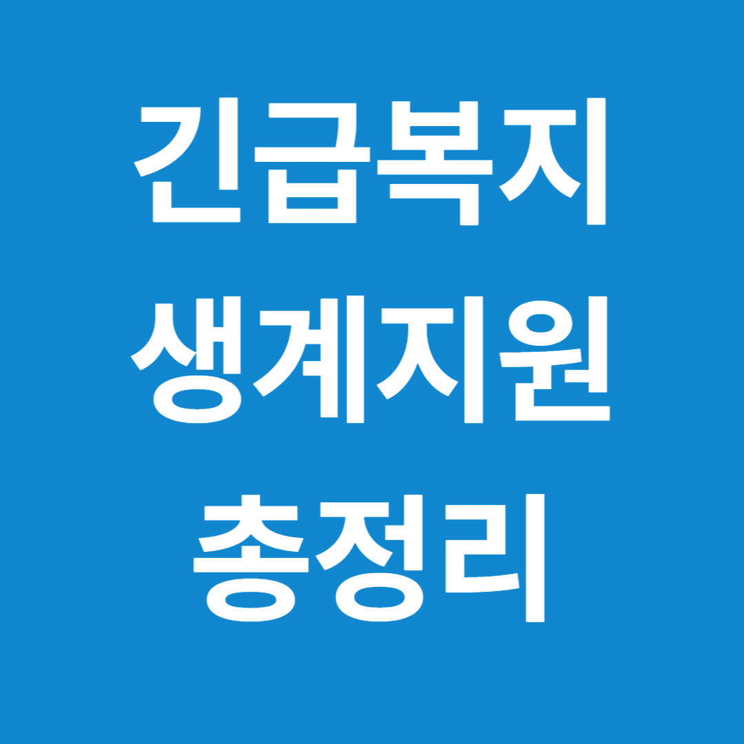 긴급복지 생계지원