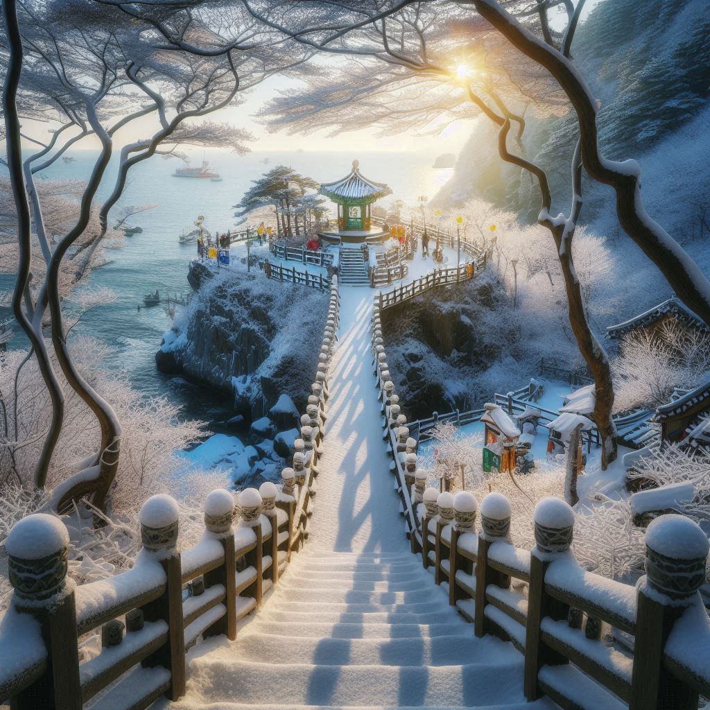 Chungcheongdo Seolgwangbongdo Seolhwa-Berg, Gwangdeok-Berg, Bongsu-Berg, Dogo-Berg Winter