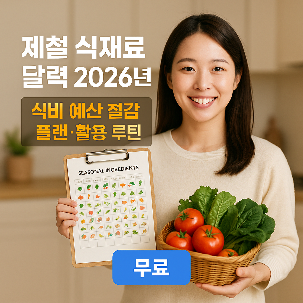 제철 식재료 달력 2026년 ｜ 식비 예산 절감 플랜&middot;활용 루틴