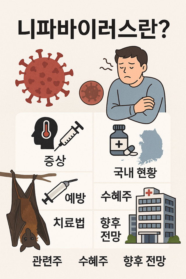 니파바이러스란? 증상, 예방, 치료법, 국내 현황, 관련주, 수혜주, 향후 전망