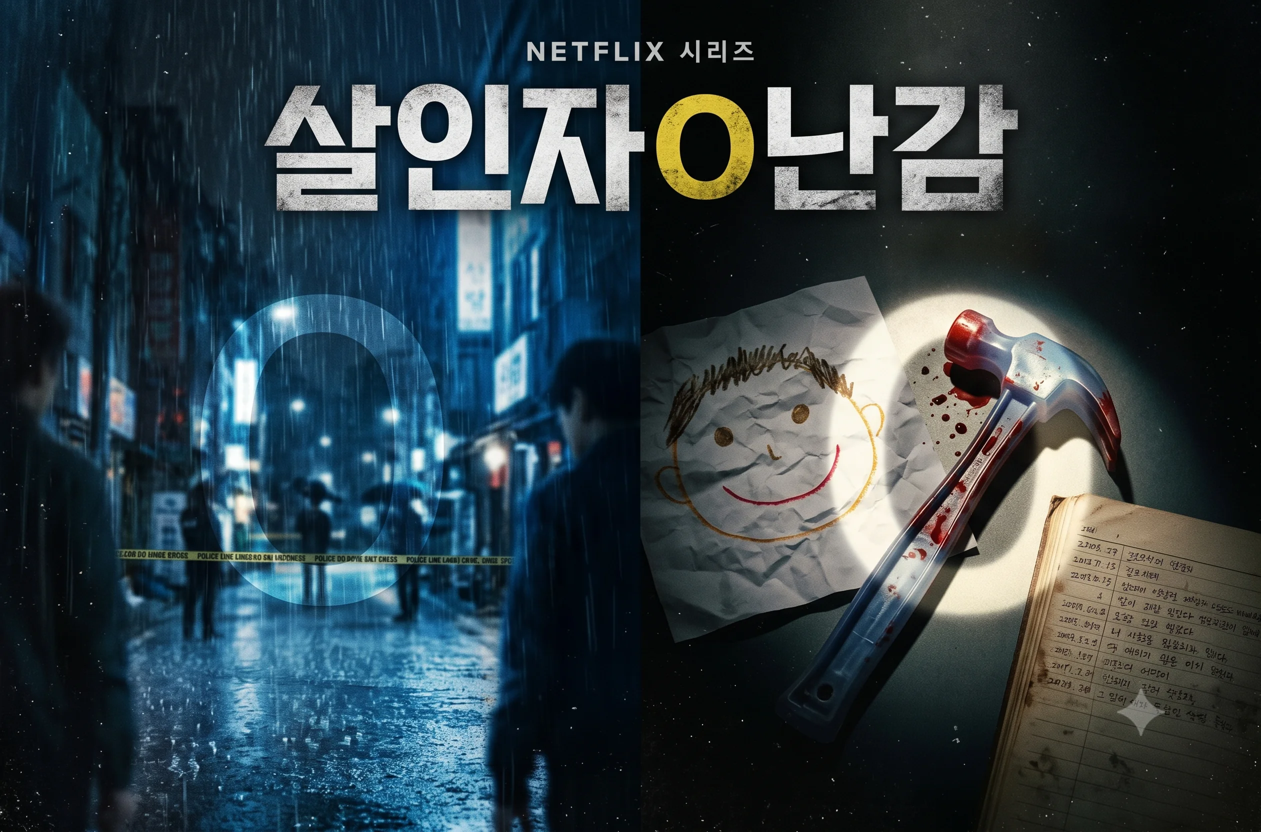 살인자ㅇ난감 타이틀 로고와 중의적 해석을 상징하는 비주얼
