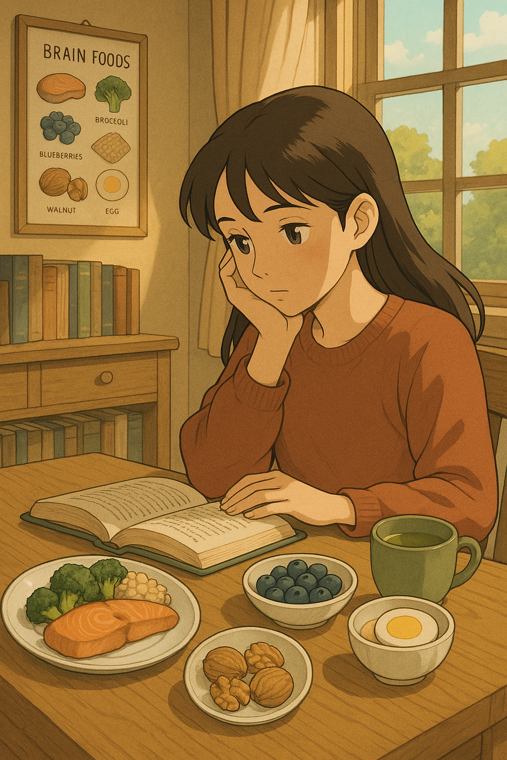 독서하며 집중하는 사람