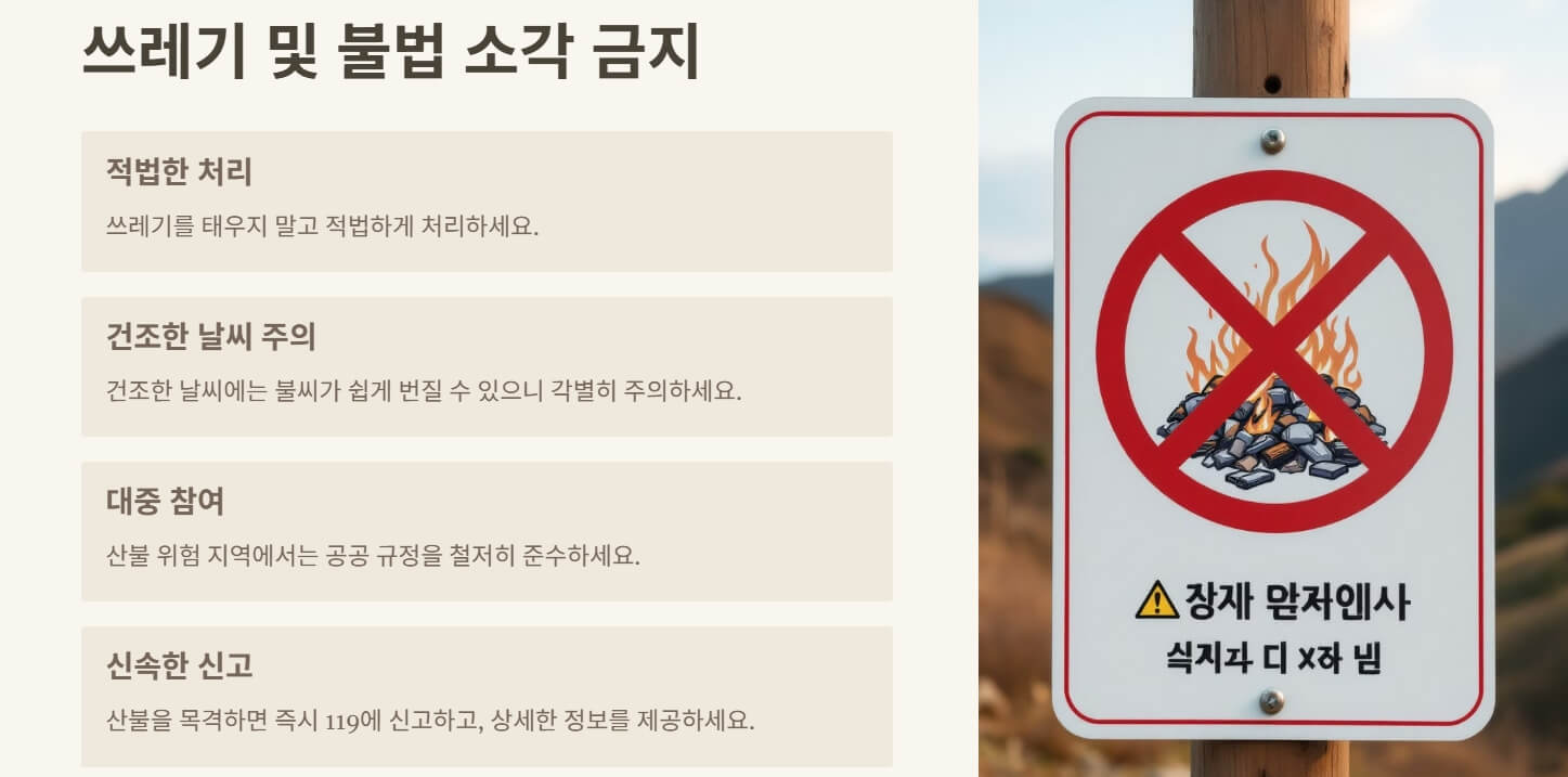 산불 예방 수칙