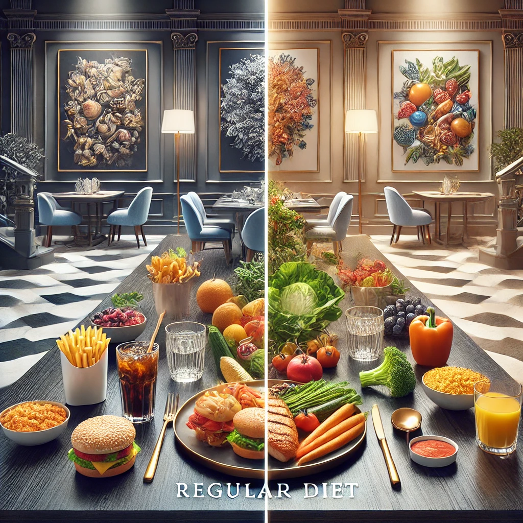 일반 식단 vs 건강식단, 무엇이 다를까? (식단, 건강, 차이) , (Regular diet vs healthy diet, what is the difference? (diet, health, difference)