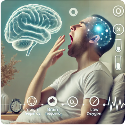 하품하는 남성 이미지