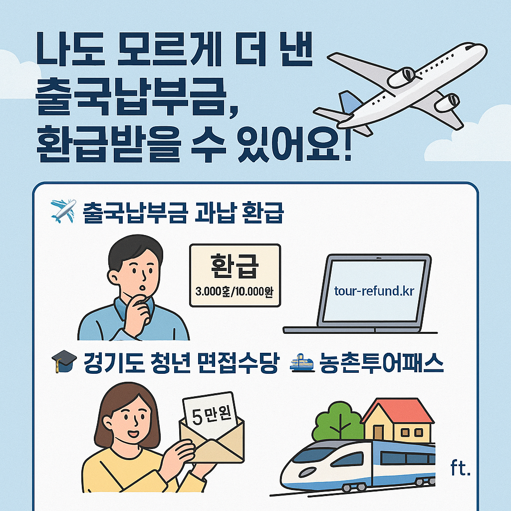 나도 모르게 더 낸 출국납부금, 환급받을 수 있어요