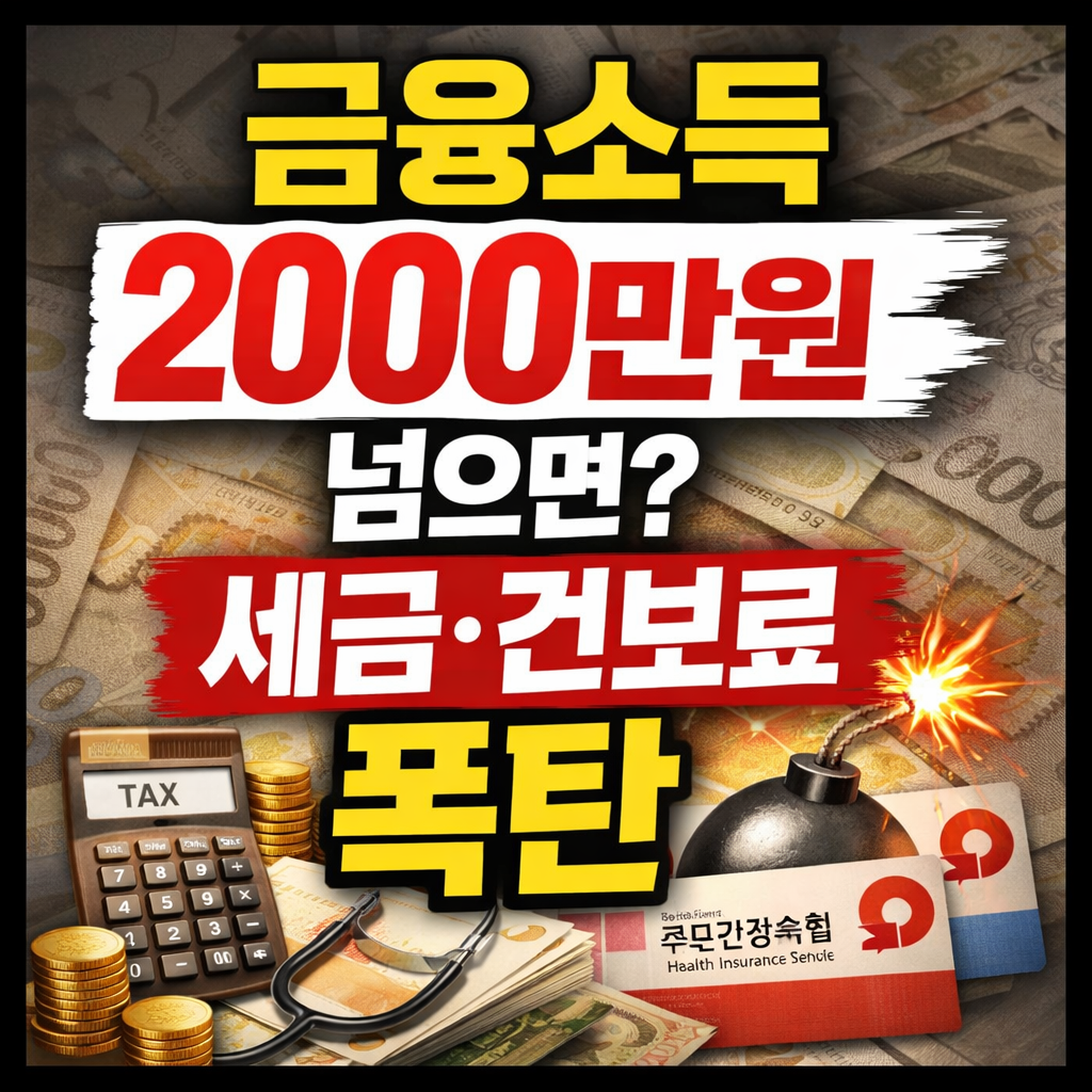 금융소득 세금 건강보험 영향 총정리 2000만원 넘으면 불이익 절세 전략