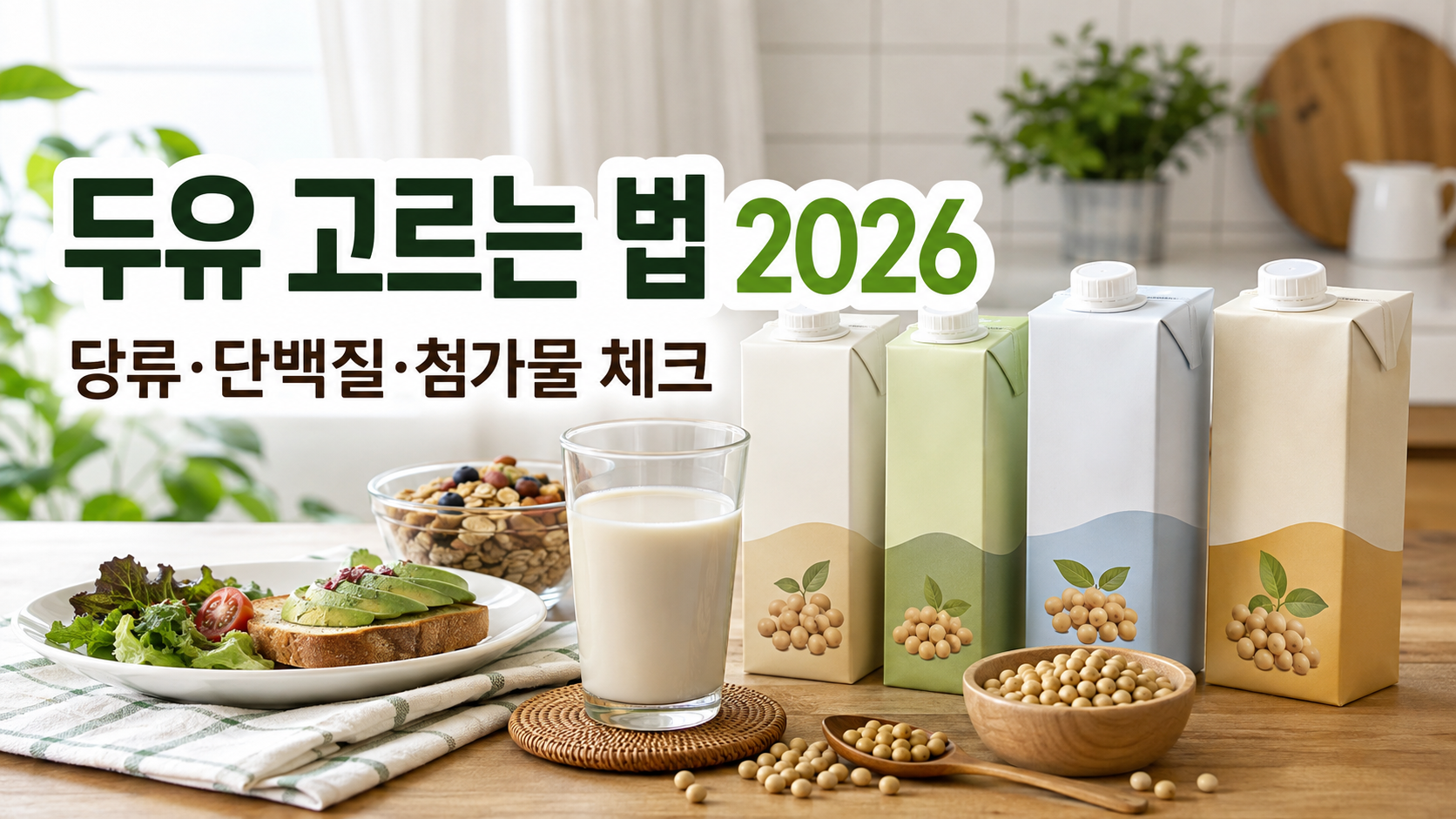 두유 고르는 법 2026|무가당·단백질·당류·원재료 영양성분표 확인법