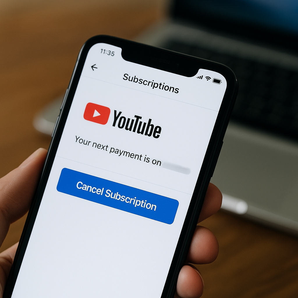 유튜브 프리미엄 해지 후 확인 화면