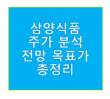 삼양식품 주가