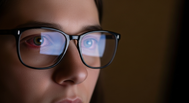 화면의 반사광은 눈에 부담을 줍니다.