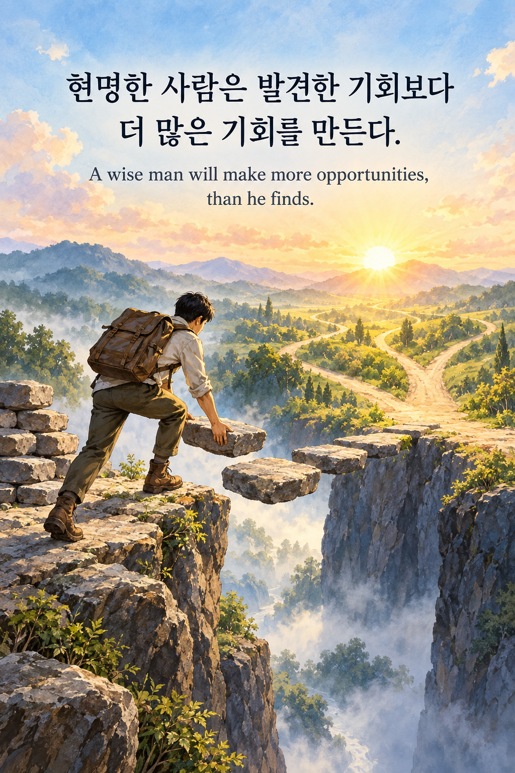 프랜시스 베이컨 명언 18 — 현명한 사람은 발견한 기회보다 더 많은 기회를 만든다.
