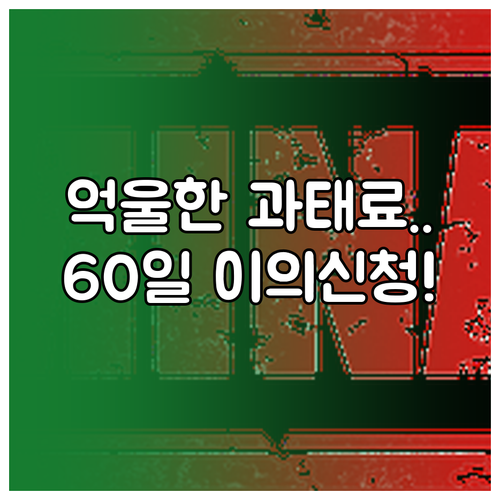 과태료 처분 받았다면 60일 내 이의..