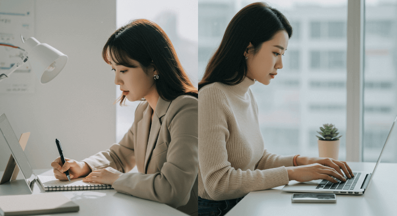 필기 VS 타이핑