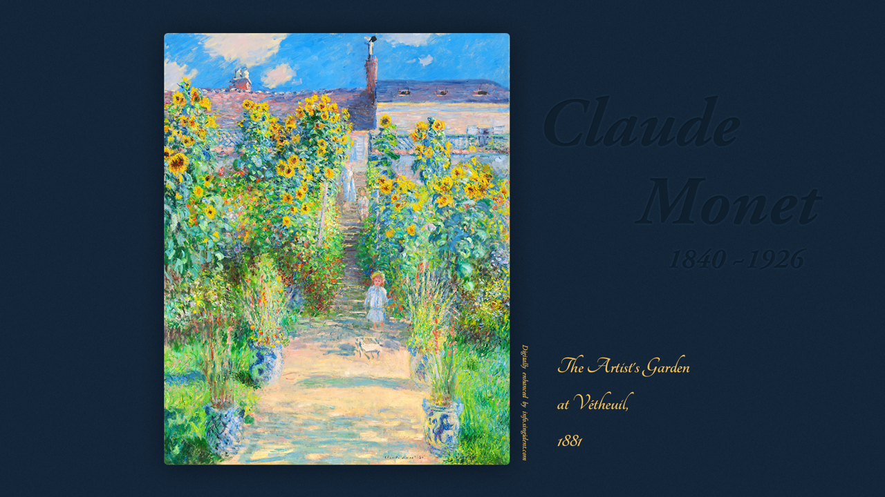 10 베퇴유의 예술가 정원 C - The Artist's Garden at Vétheuil 모네그림