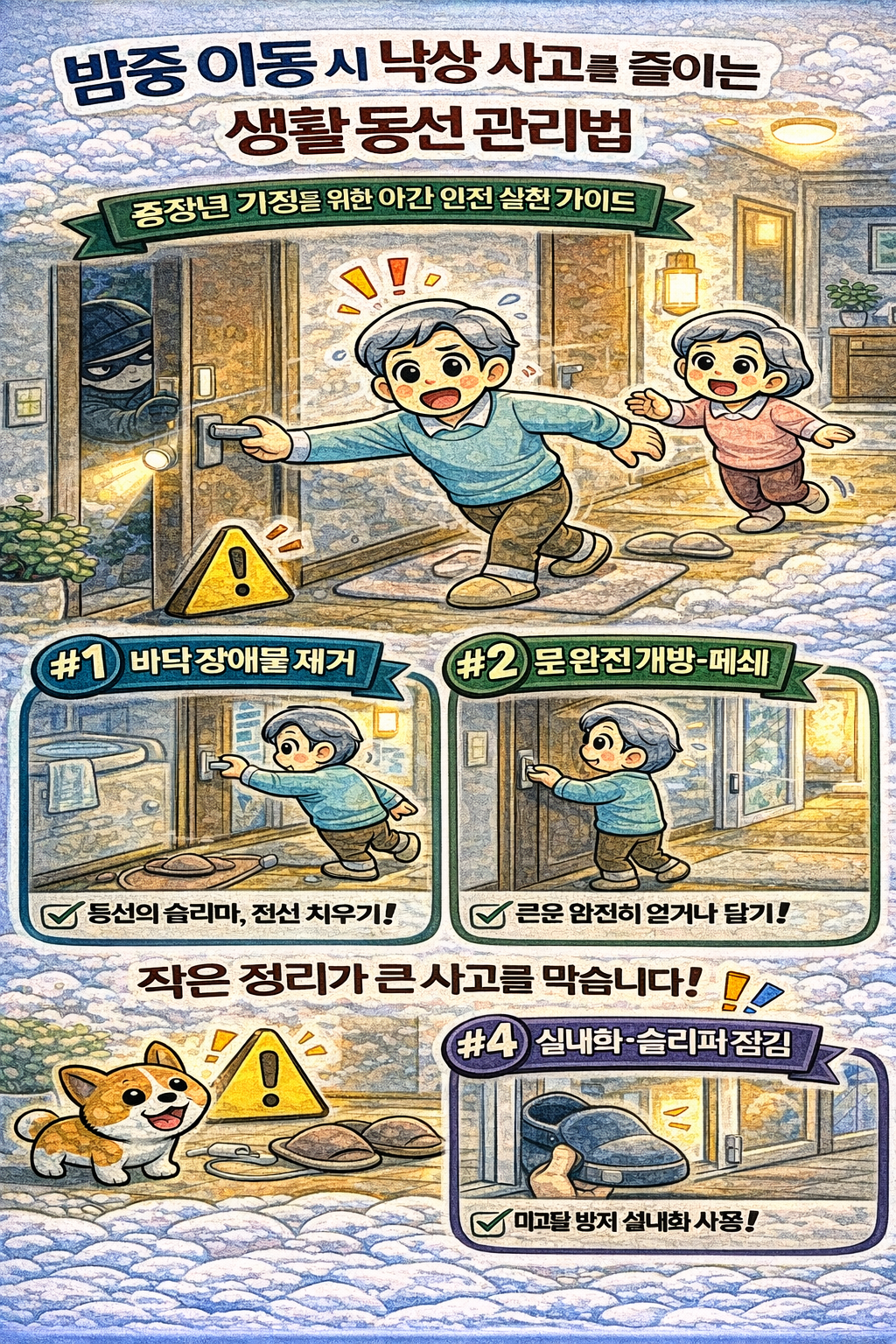 밤중 이동 시 낙상 사고를 줄이는 생활 동선 관리법