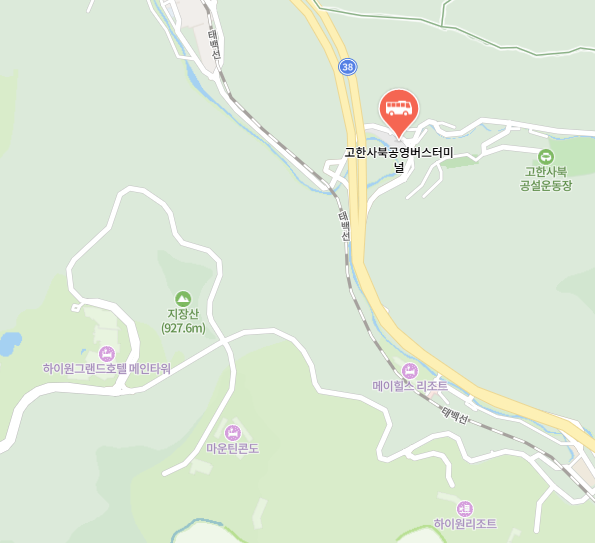 고한사북공영버스터미널 위치-지도