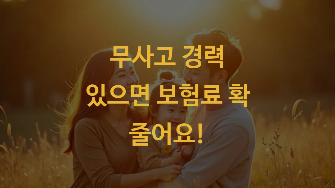 무사고 경력 있으면 보험료 확 줄어요!