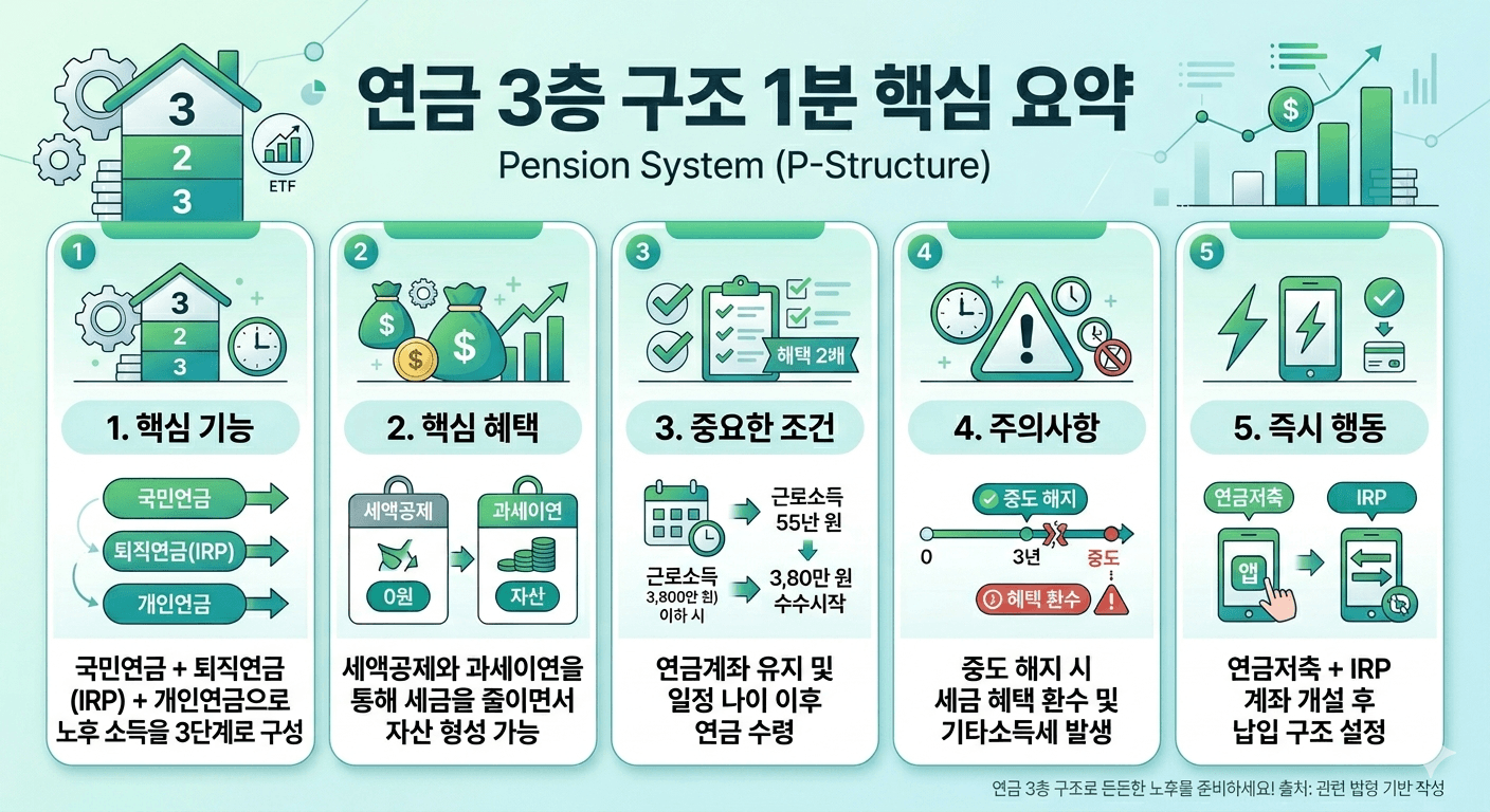 연금 3층 구조 1분 핵심 요약