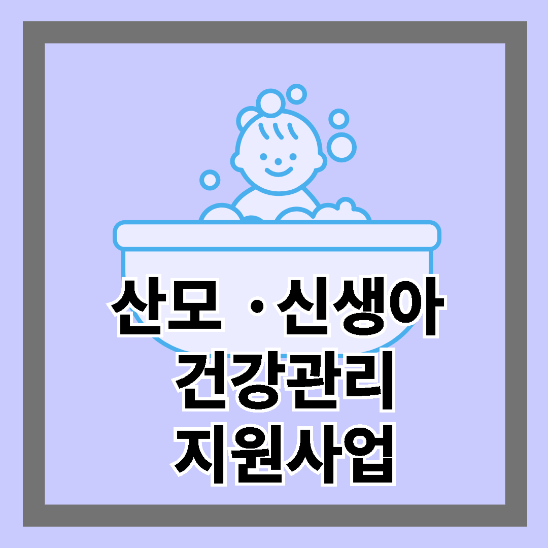 산모,신생아 건강관리 지원사업