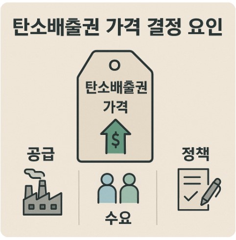 탄소배출권 가격 결정 요인에 대한 이미지