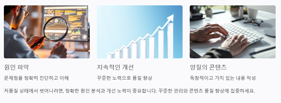 티스토리 블로그 저품질 극복의 핵심