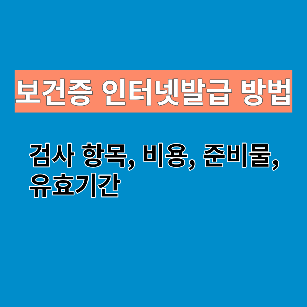 보건증 인터넷발급 방법&#44; 검사 항목&#44; 비용&#44; 준비물&#44; 유효기간