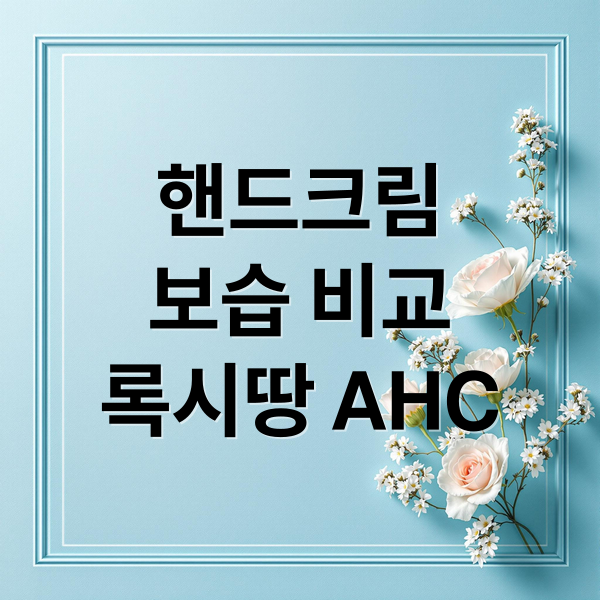 겨울철 촉촉한 손, AHC 아이크림 &amp; 록시땅 핸드크림 비교 분석