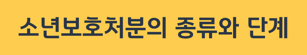 소년보호처분의 종류와 단계