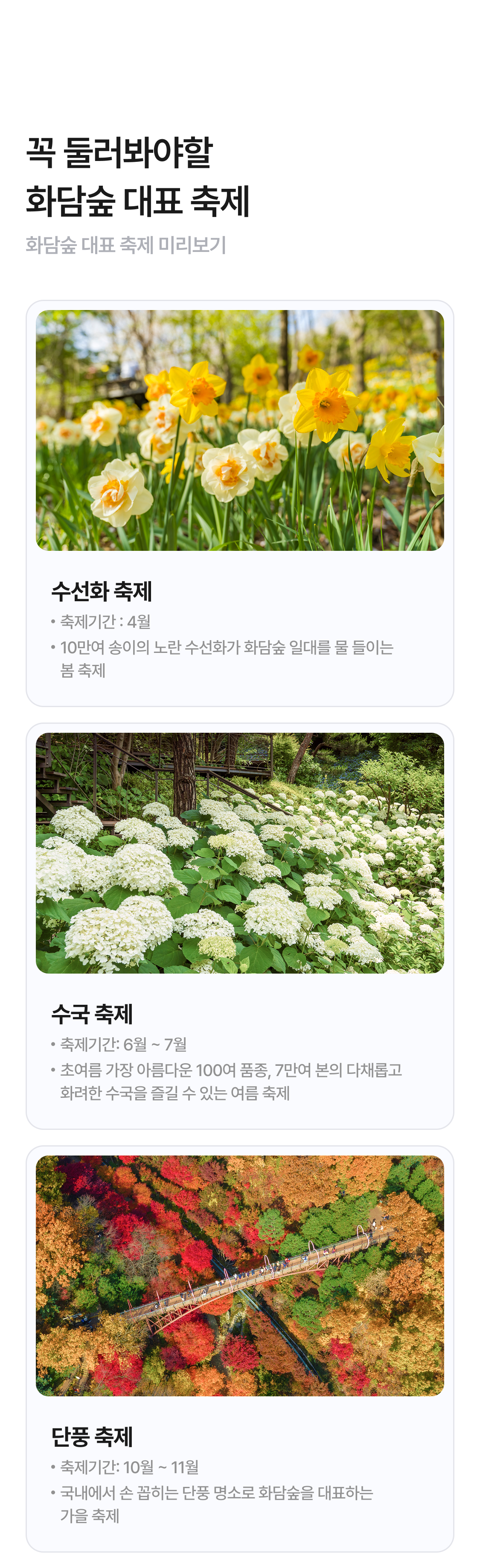 화담 숲 대표축제