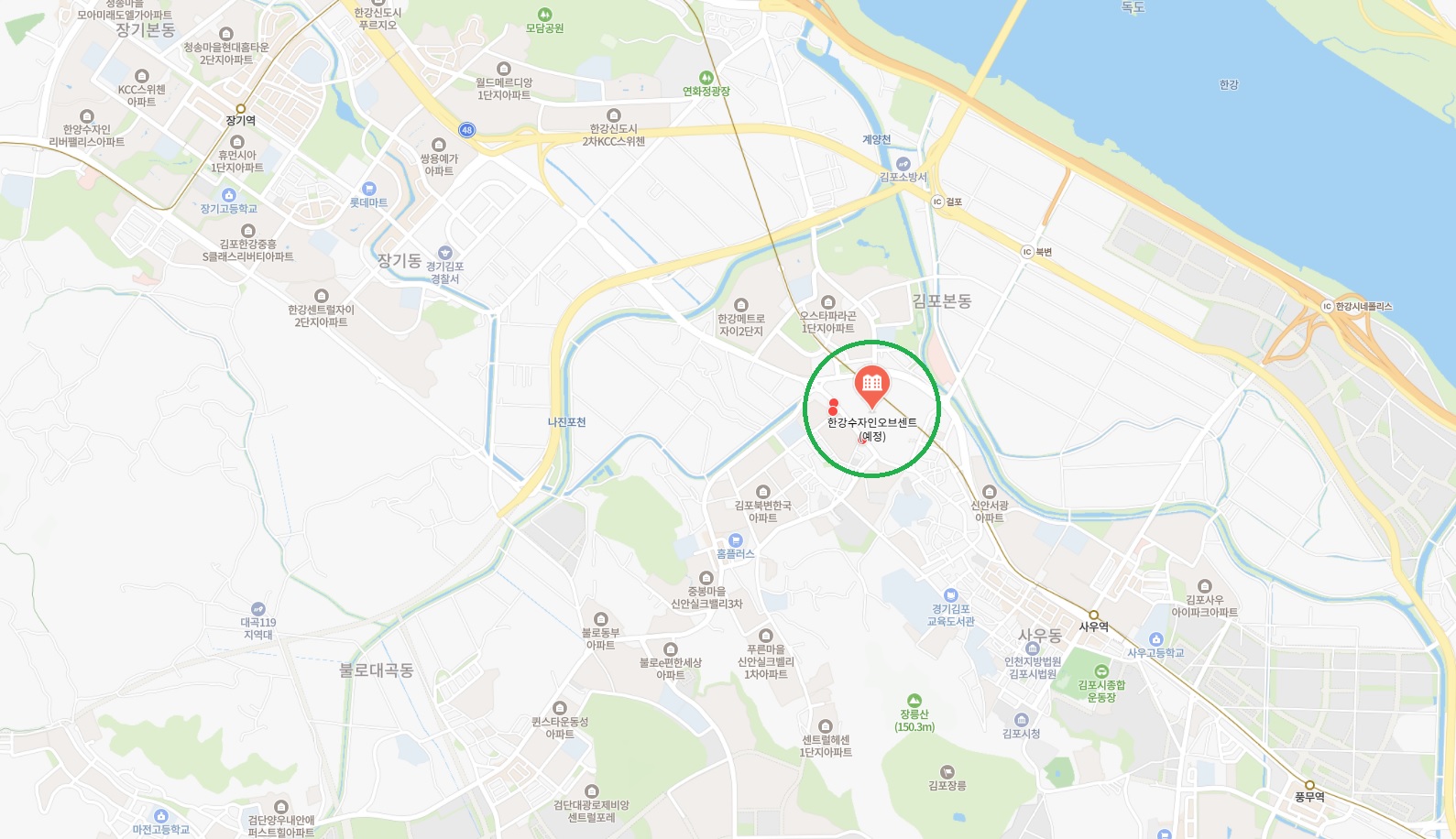 한강 수자인 오브센트 입지