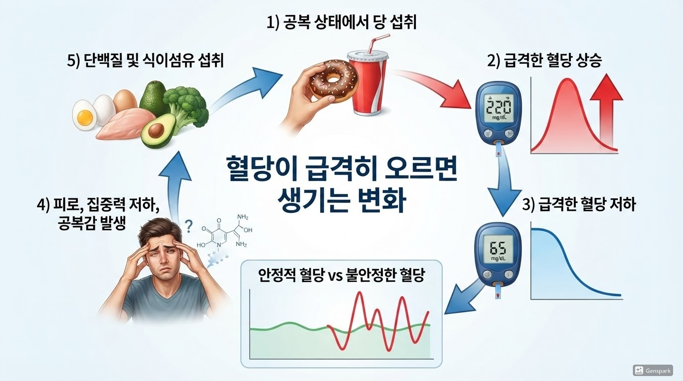 혈당이 급격히 오르면 생기는 변화