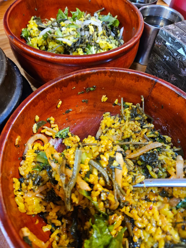 마니산산채 두종류 비빔밥