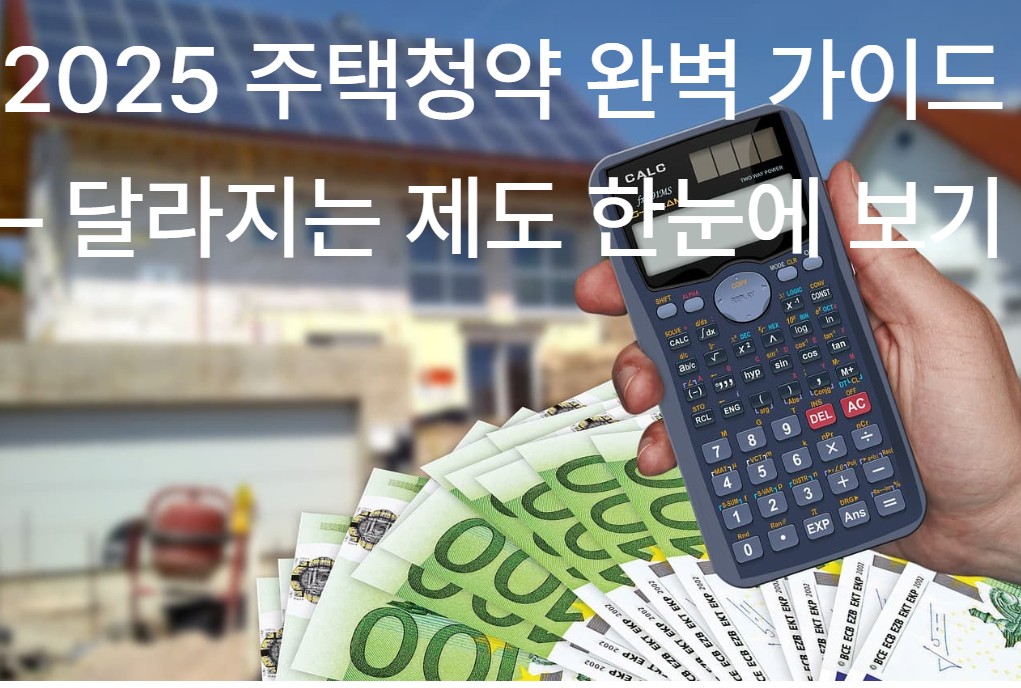 2025년 청약 제도 전면 개편! 핵심 내용 총정리