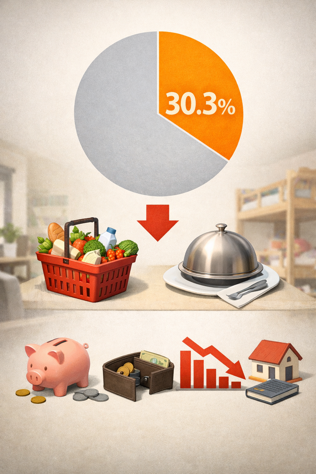 엥겔계수 30% 돌파 관련 이미지