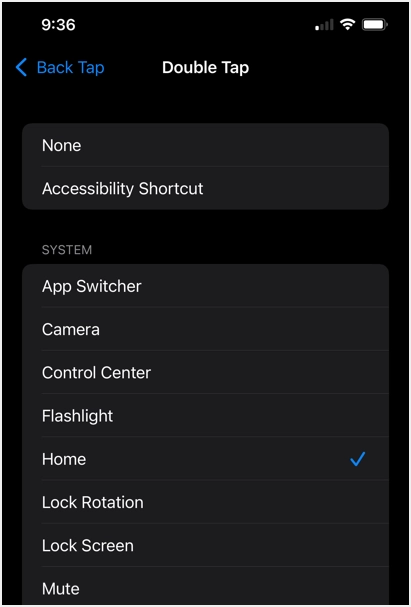 Back_Tap_옵션_목록