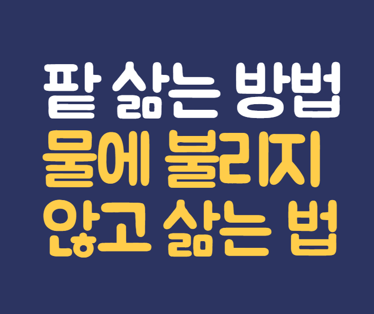 팥 삶는 방법