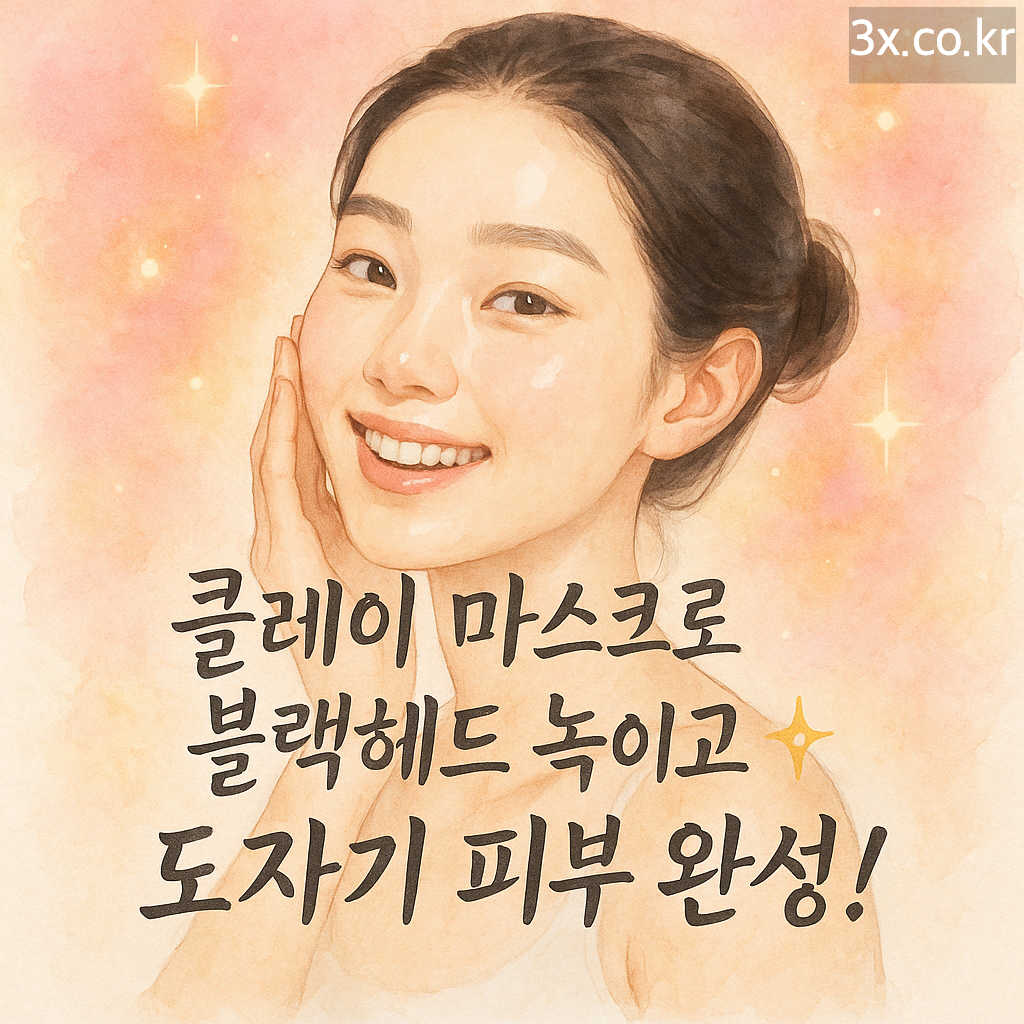 클레이 마스크로 블랙헤드 녹이고✨ 도자기 피부 완성!