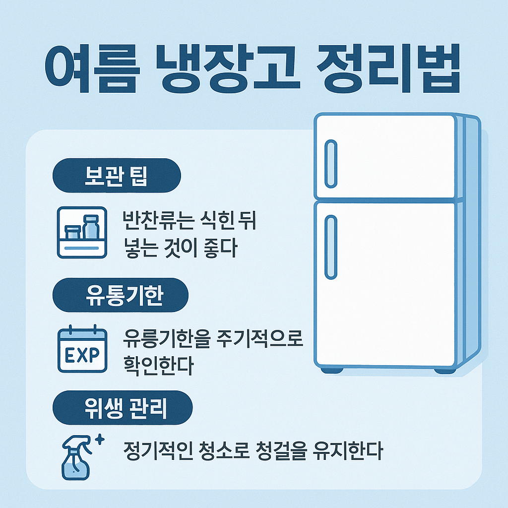 여름 냉장고 정리법에 대한 이미지