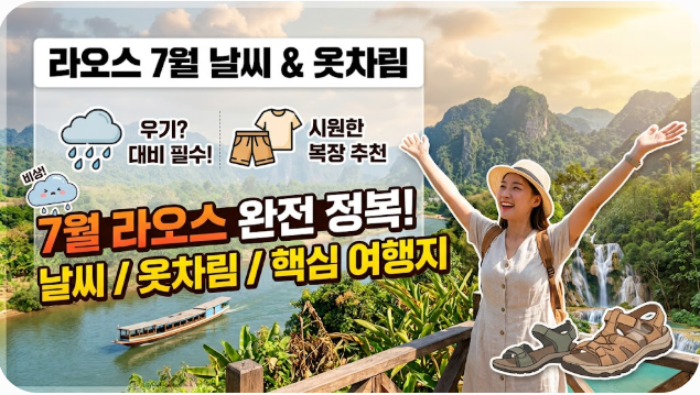라오스 7월 날씨 옷차림 추천 여행지