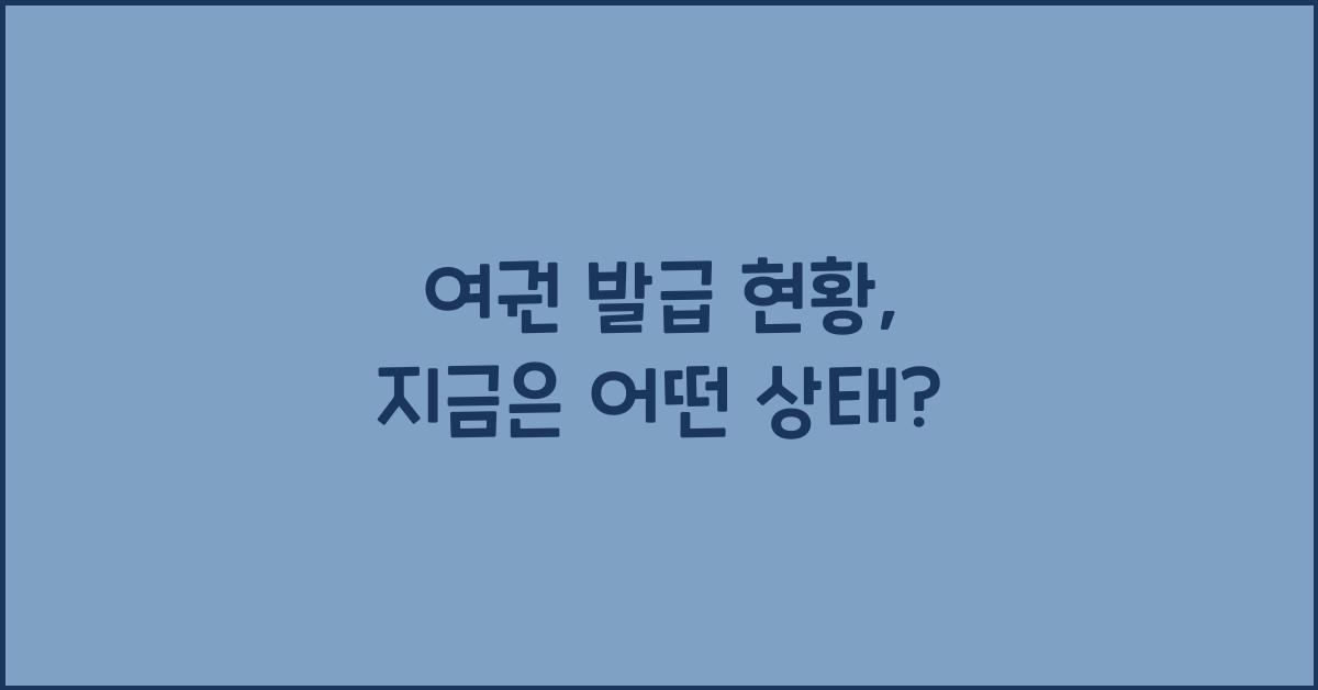 여권 발급 현황