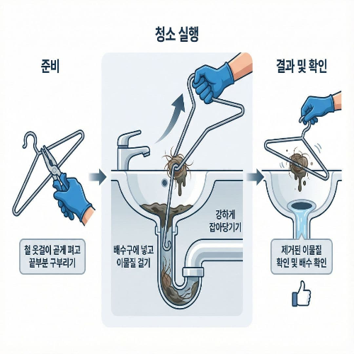 배수구 머리카락 막힘 해결, 간편하게 뻥 뚫는 관리법