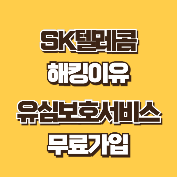 유심보호서비스 무료 신청방법 SK텔레콤 해킹 개인 정보 유출 이유 총정리