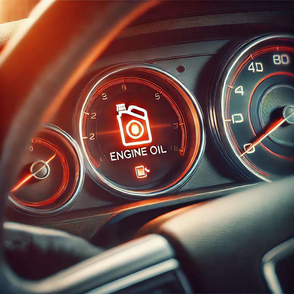 엔진오일 등 불켜지는 현상