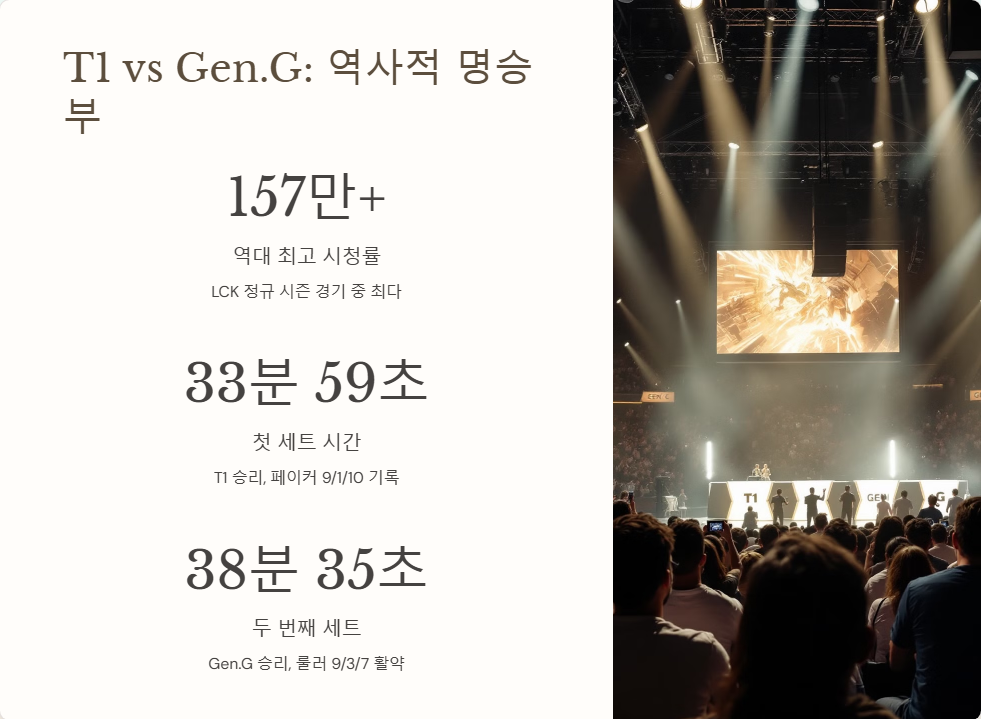 T1 리그 오브 레전드 최신 경기 분석